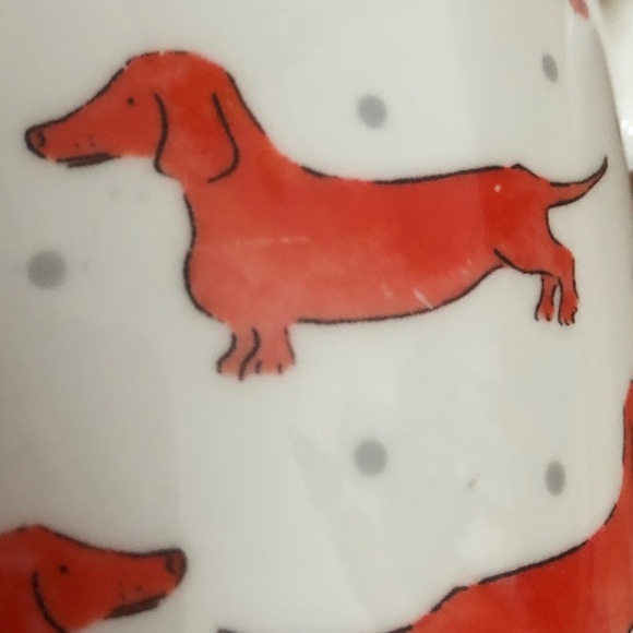 The Determined Dachshund Large Mug Milly Green Designed in Britain White Red - Picture 4 of 15